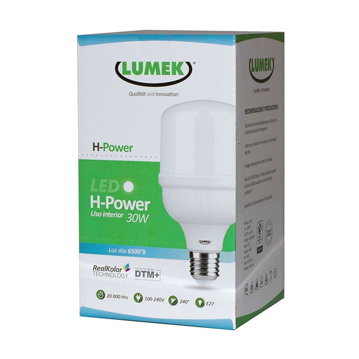 Led HPower 30W 6500K 2.700Lm E27 100-240Vac