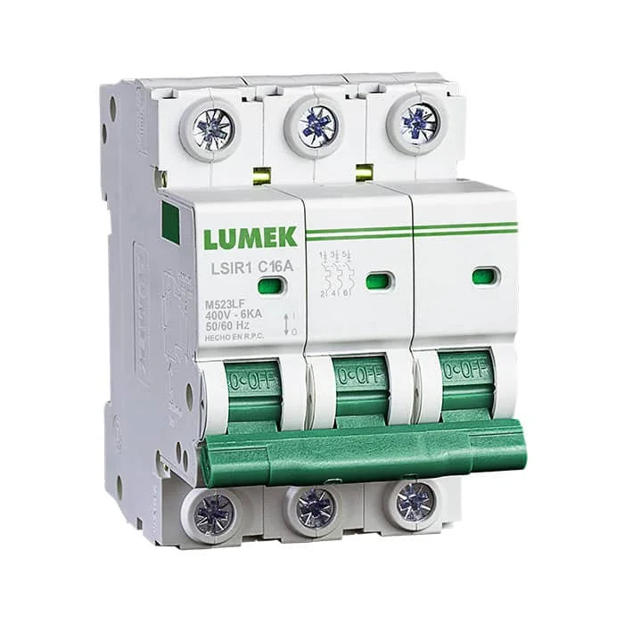 Interruptor para riel 3x32Amp 6Ka Lumek