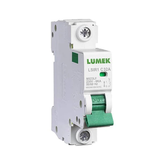 Interruptor para riel 1x32Amp 6Ka Lumek