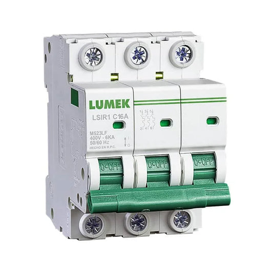 Interruptor para riel 3x32Amp 6Ka Lumek